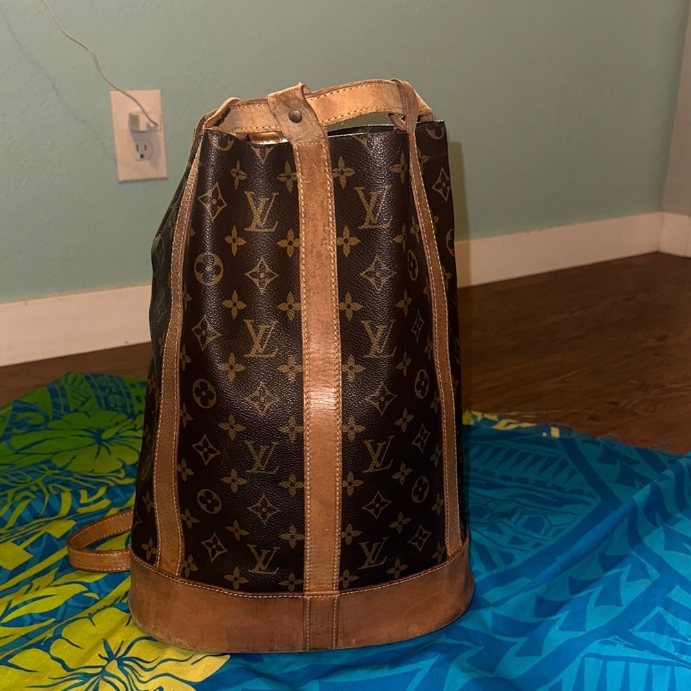 Auth Louis Vuitton Monogram Brown and Tan Backpack